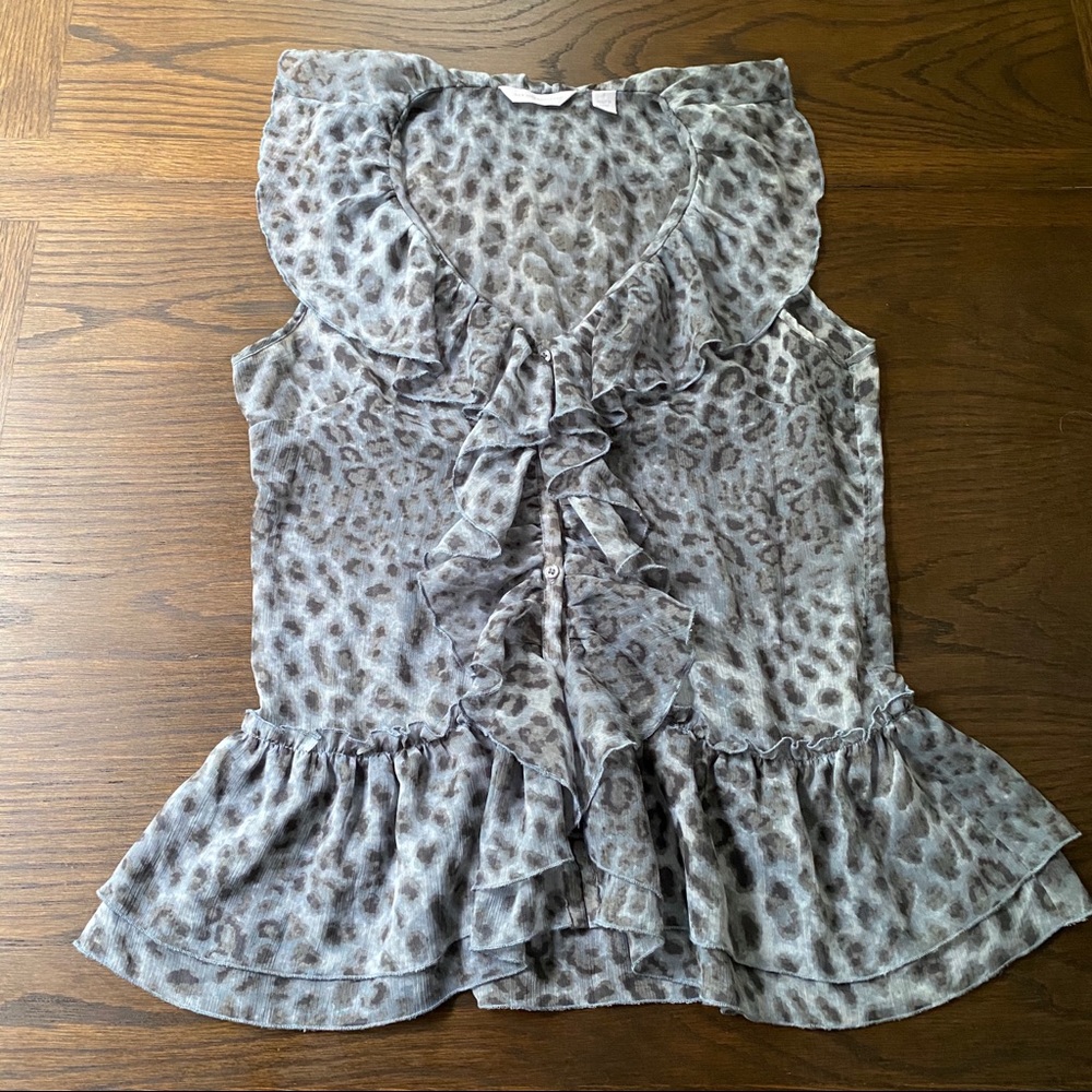 New York & Company cheetah blouse